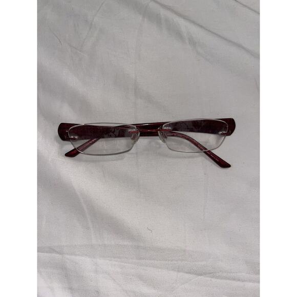 Charmant Eyeglasses CH10926 Red Black Rimless Titanium Frame 50-19-135 Japan - Picture 1 of 7